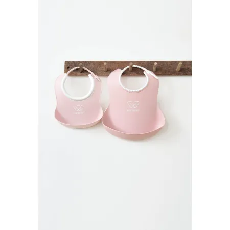 BABYBJORN - zestaw śliniaków mały/duży - Powder Pi