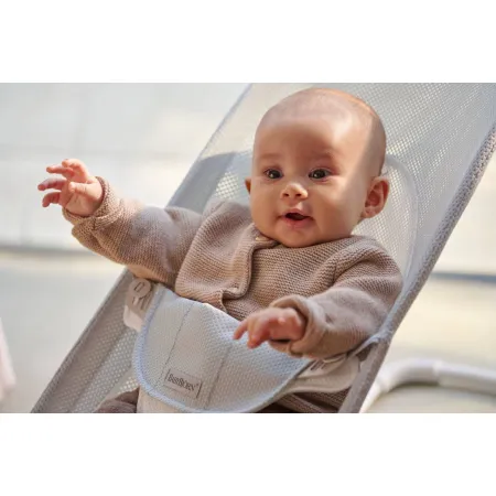 BABYBJORN - leżaczek BALANCE SOFT MESH - Szary/Bia