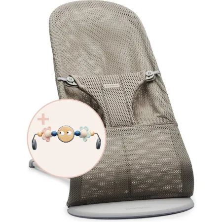 BABYBJORN - leżaczek BLISS MESH - Szarobeżowy +  Z