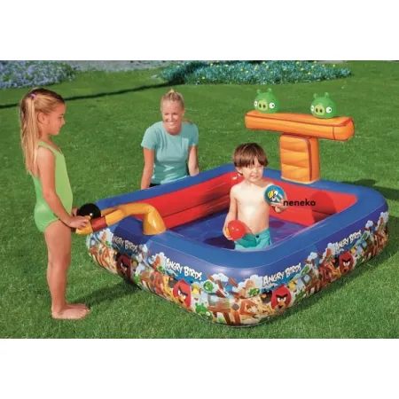 Dmuchany basen dla dzieci ANGRY BIRDS + Wyrzutnia 147 x 147 x 91 cm