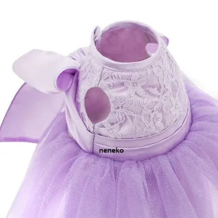 Przytulanka piesek Lucky Mimi w liliowej sukience - 38cm